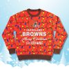 2025 Merry Christmas Go Browns Ugly Sweater 1