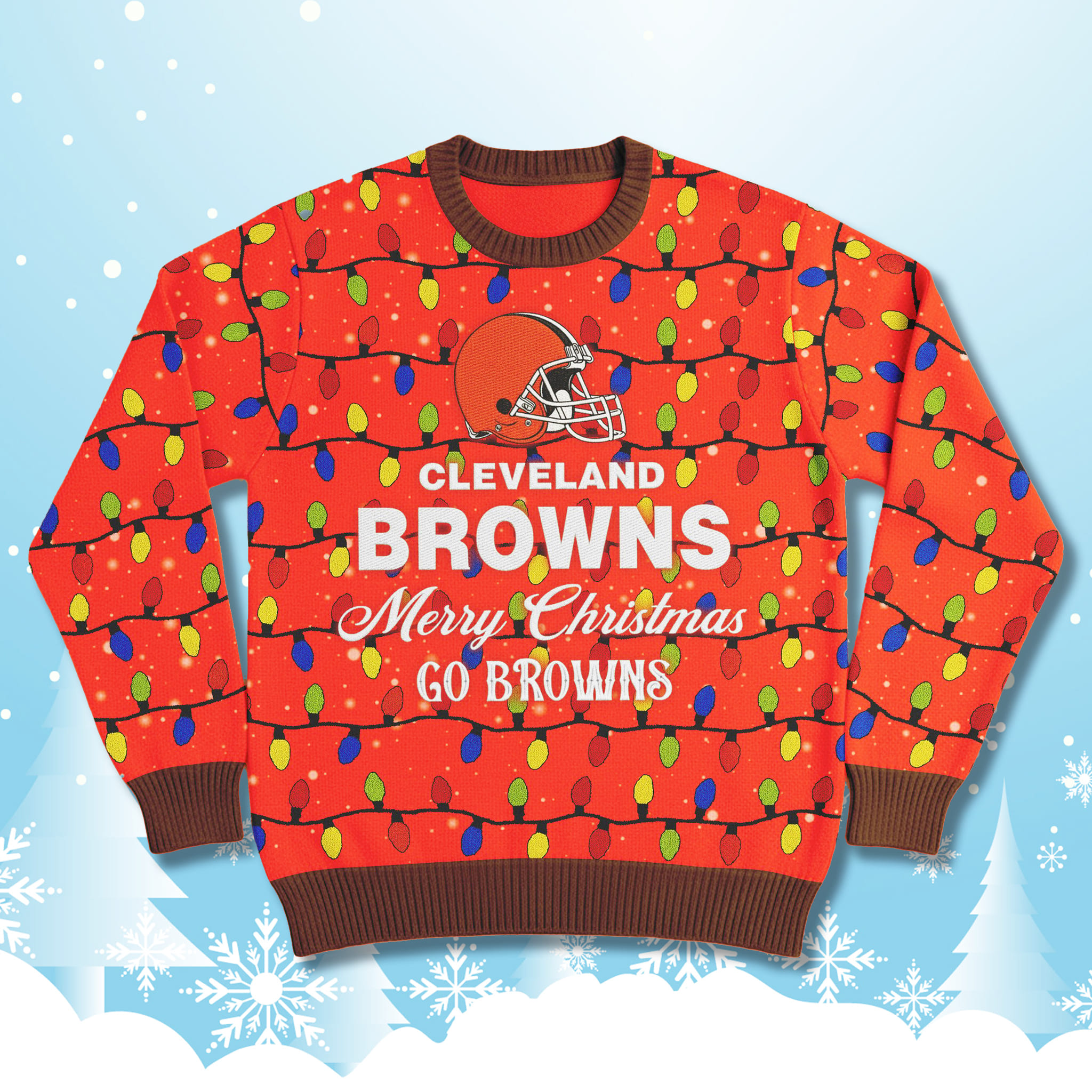 2025 Merry Christmas Go Browns Ugly Sweater 1 2025 Merry Christmas Go Browns Ugly Sweater 1