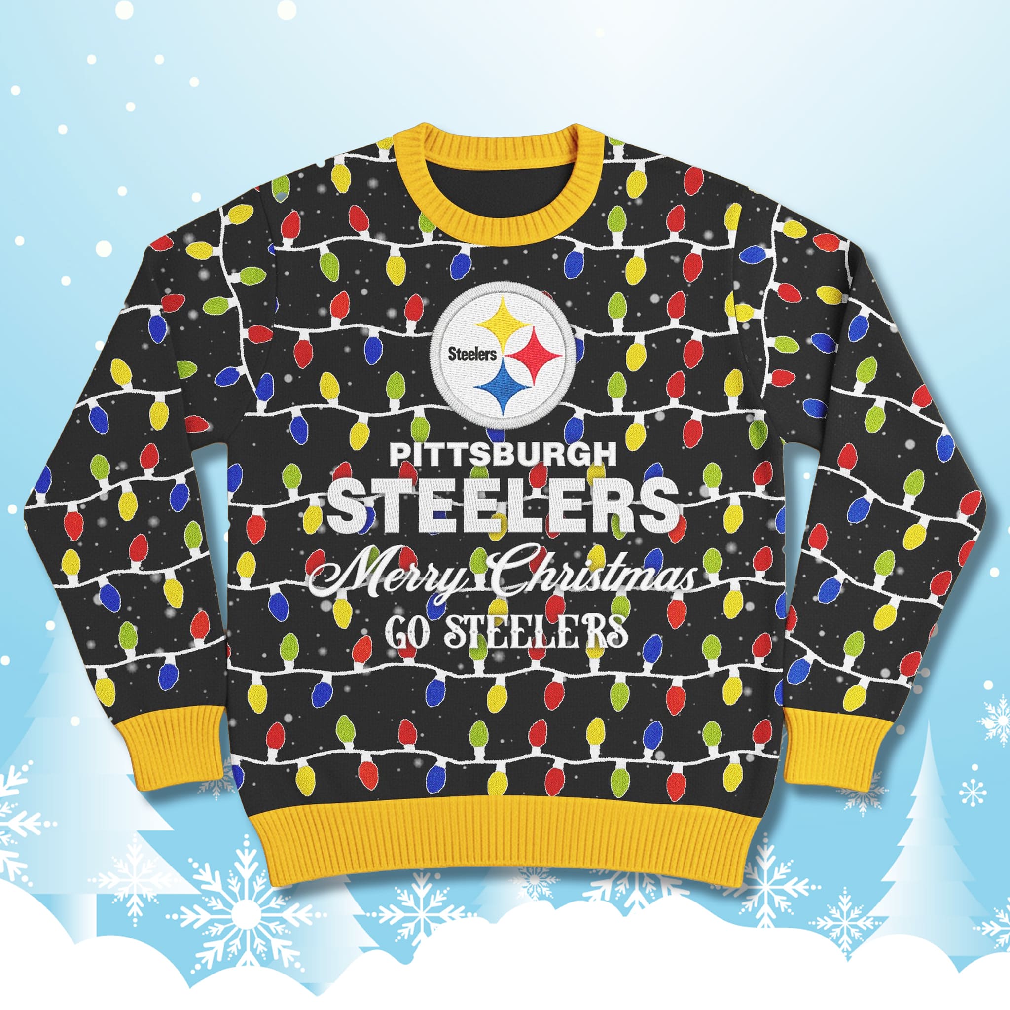2025 Merry Christmas Go Steelers Ugly Sweater 2025 Merry Christmas Go Steelers Ugly Sweater