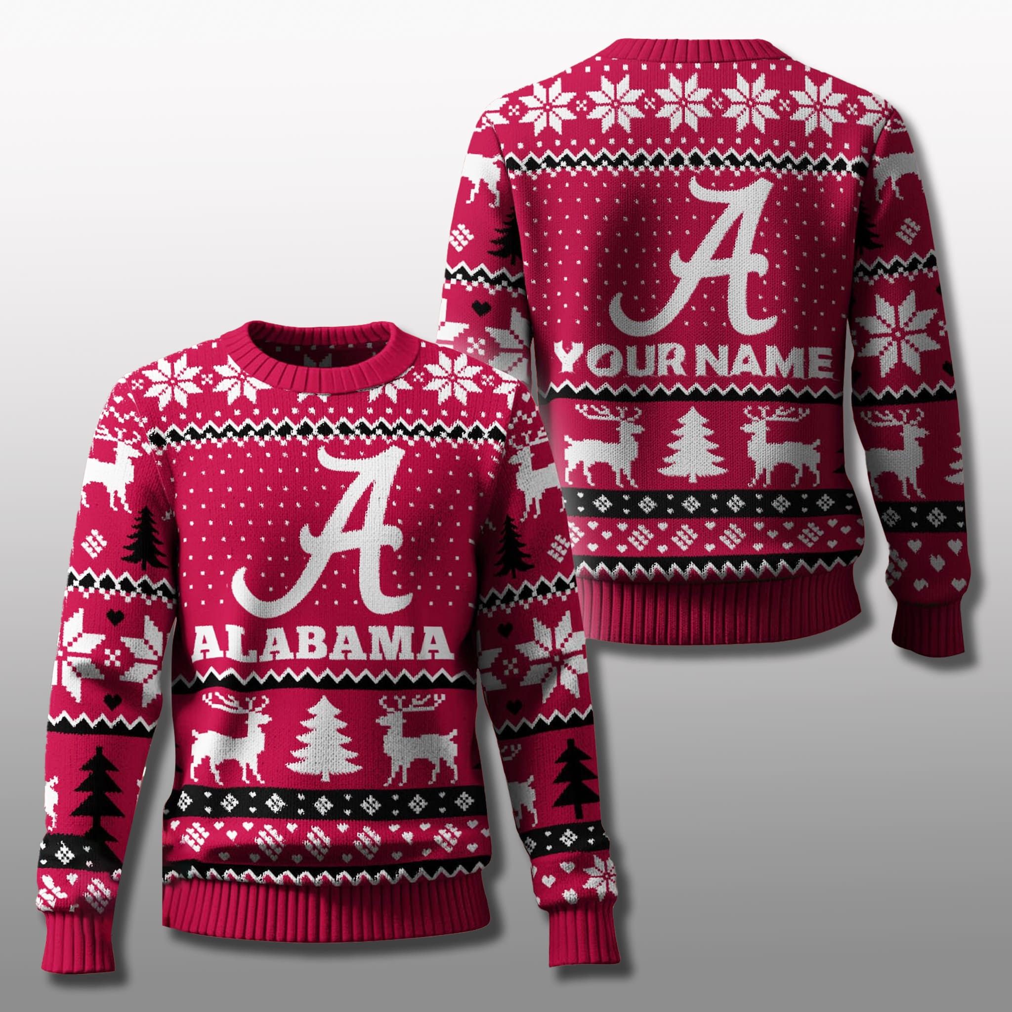 Alabama Crimson Tide Christmas Personalized Ugly Sweater 2025 2 Alabama Crimson Tide Christmas Personalized Ugly Sweater 2025 2