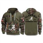 Alabama Crimson Tide Military Camo Quarter Zip Hoodie 2025