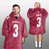Arizona Cardinals Custom Maroon Blanket Hoodie 2025