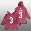 Arizona Cardinals Custom Maroon Blanket Hoodie 2025