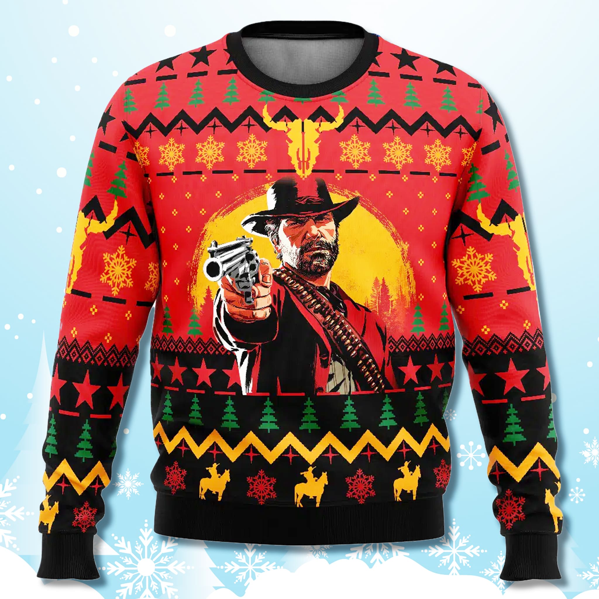 Arthur Morgan Red Dead Redemption Ugly Christmas Sweater 3 Arthur Morgan Red Dead Redemption Ugly Christmas Sweater