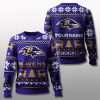 Baltimore Ravens 2025 Ugly Christmas Sweater Custom Name