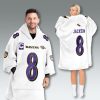 Ravens Captain Patch Blanket Hoodie 7 Baltimore Ravens Captain Patch Blanket Hoodie