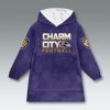 Baltimore Ravens Charm City Football Blanket Hoodie 2