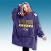 Baltimore Ravens Jackson Vintage Blanket Hoodie 3