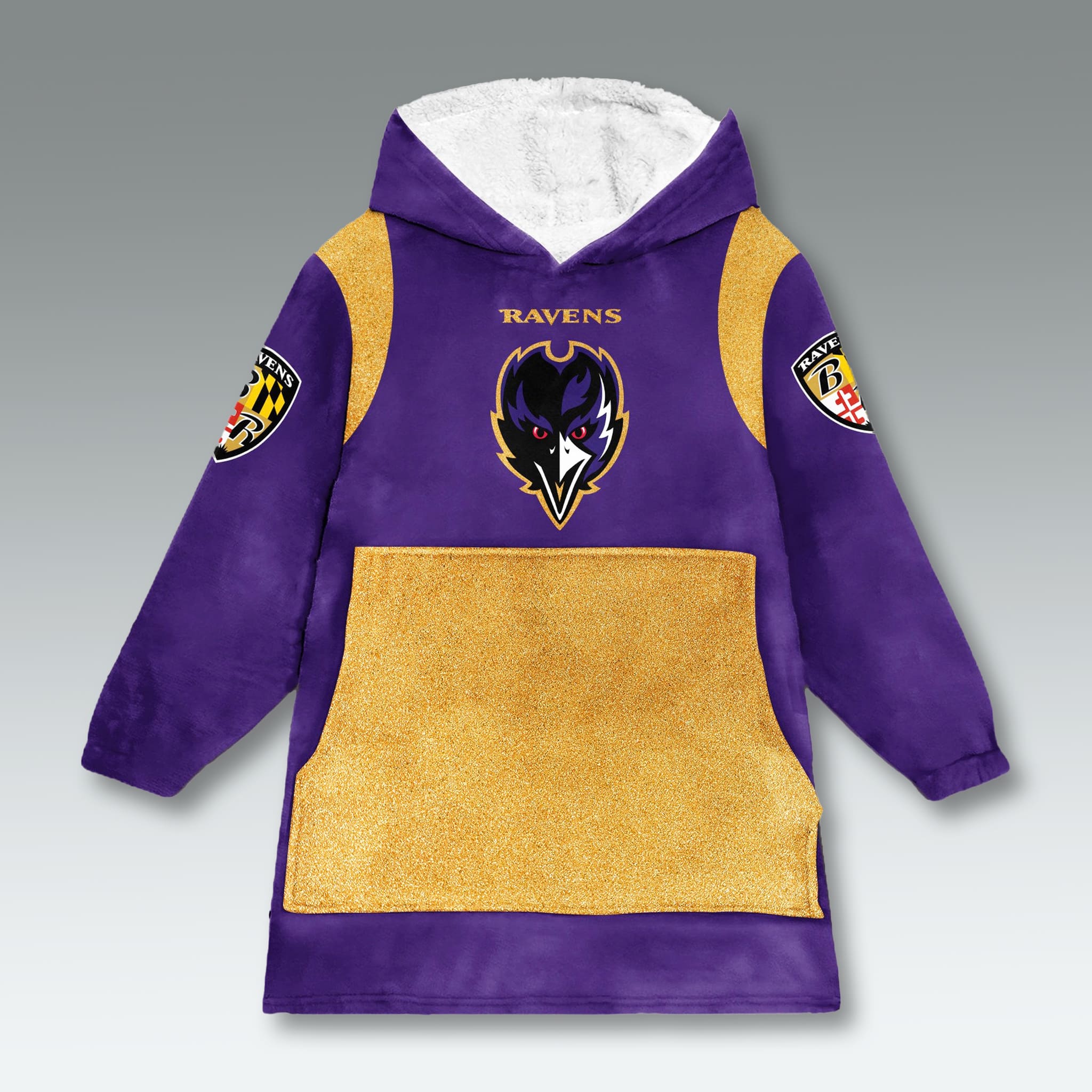 Ravens Purple Rising Blanket Hoodie 1 Baltimore Ravens Purple Rising Blanket Hoodie 2