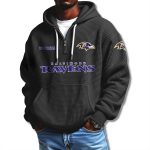 Ravens Waffle Quarter Zip Hoodie 2025