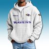 Baltimore Ravens Quarter Zip Waffle Hoodie 2025 3