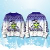 Baltimore Ravens Snow Grinch Ugly Christmas Sweater 2025 2