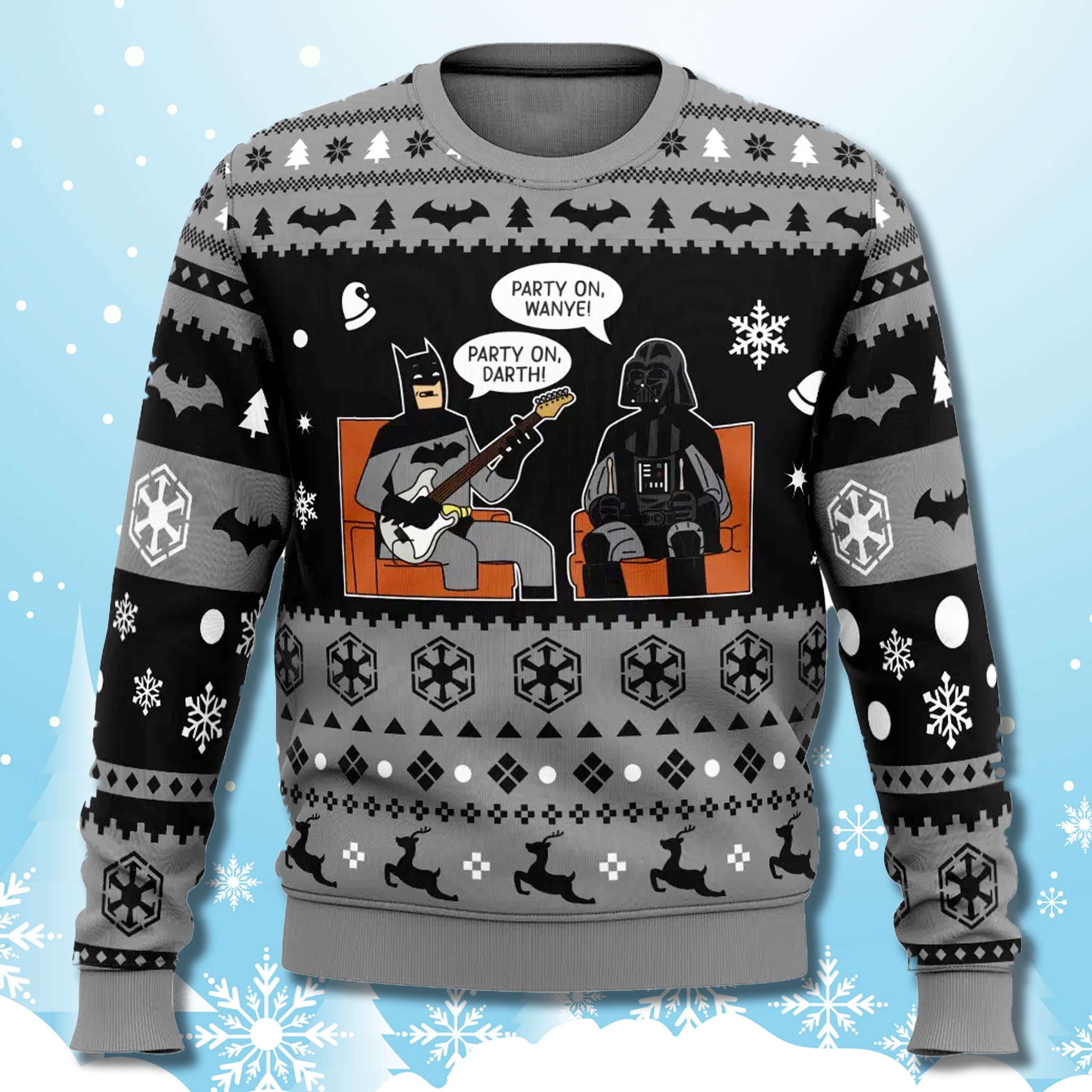 Batman Party on Wayne Ugly Christmas Sweater Batman Party on Wayne Ugly Christmas Sweater