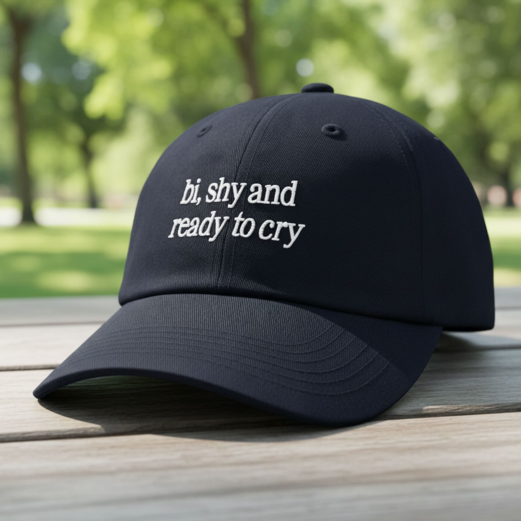 Bi Shy And Ready To Cry Hat Cap 1 Bi Shy And Ready To Cry Hat Cap 1