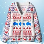 Bills Let's Go Buffalo Christmas Cardigan Sweaters 2025