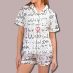 Breast Cancer Awareness Month Satin Pajama Set