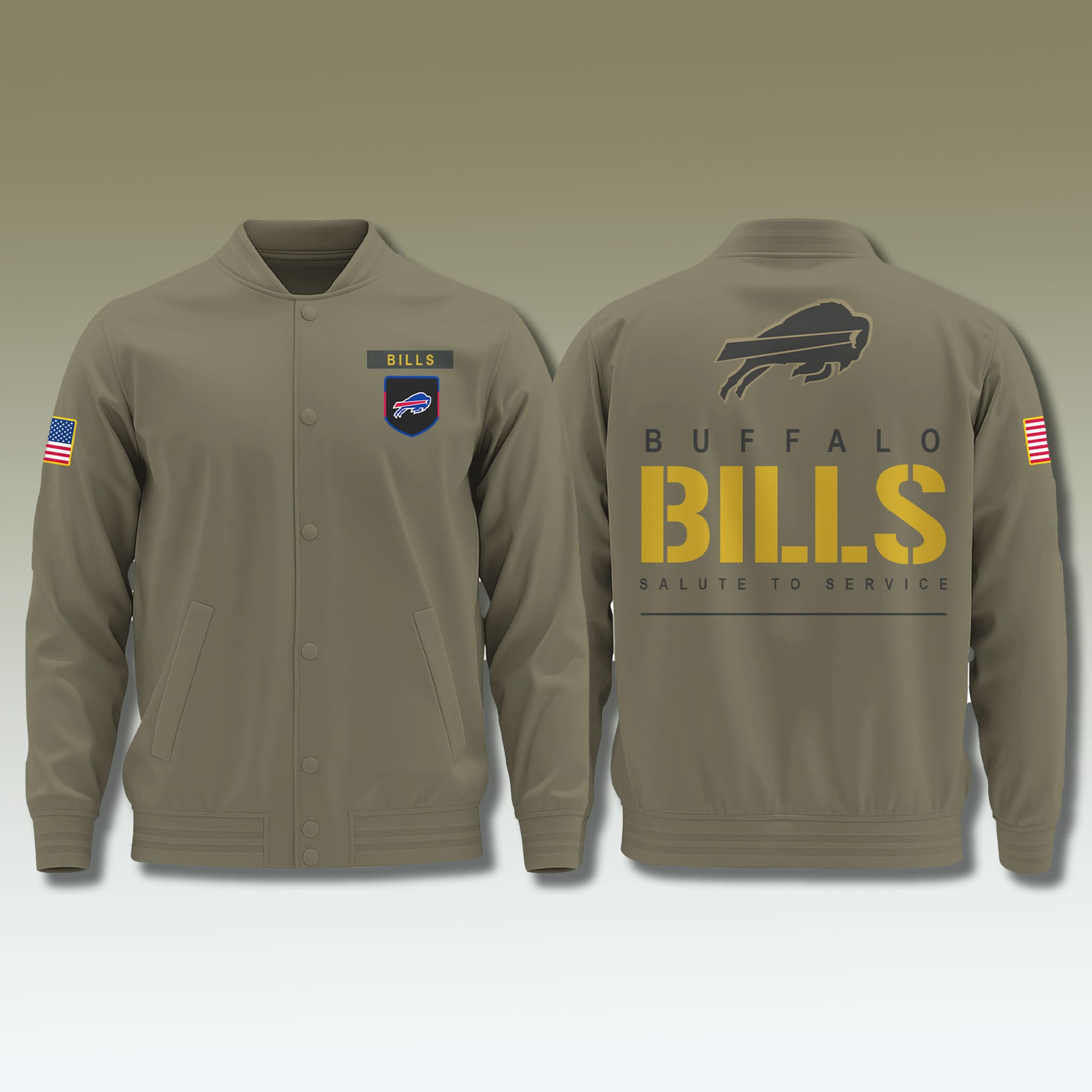 Bills 2025 Salute to Service Varsity Jacket 1 Buffalo Bills 2025 Salute to Service Varsity Jacket 1