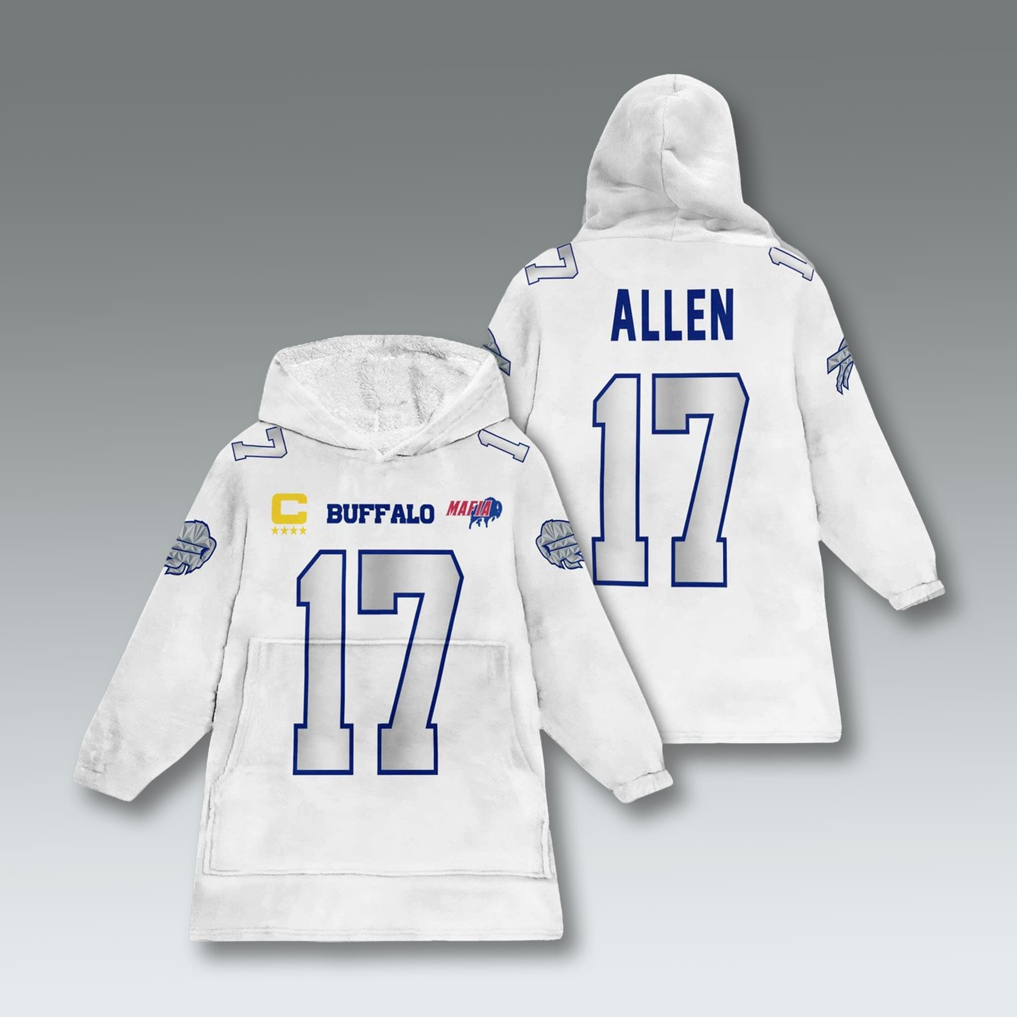 Buffalo Bills Captain Patch Blanket Hoodie 3 Buffalo Bills Captain Patch Blanket Hoodie 3