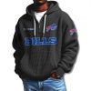 Buffalo Bills Quarter Zip Waffle Hoodie 2025 3