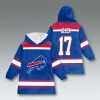 Bills Retro Blue Custom Blanket Hoodie 7 Buffalo Bills Retro Blue Custom Blanket Hoodie 2