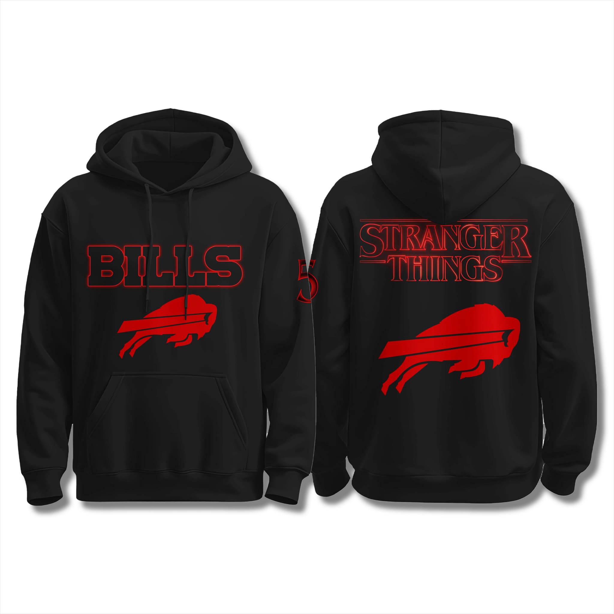Buffalo Bills Stranger Things 5 Hoodie 2025 Buffalo Bills Stranger Things 5 Hoodie 2025