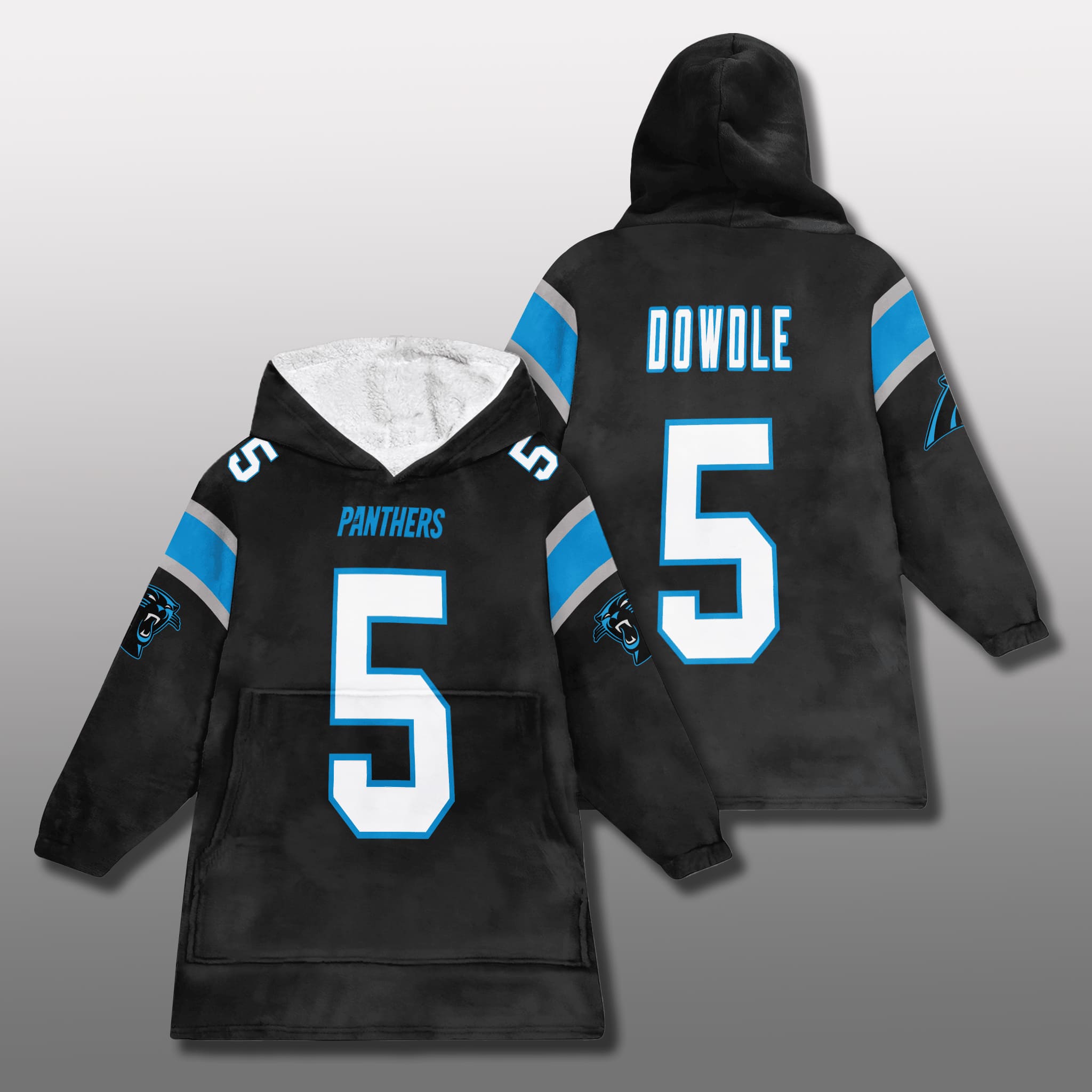 Panthers Custom Unisex Blanket Hoodie 2025 1 Carolina Panthers Custom Unisex Blanket Hoodie 2025 1