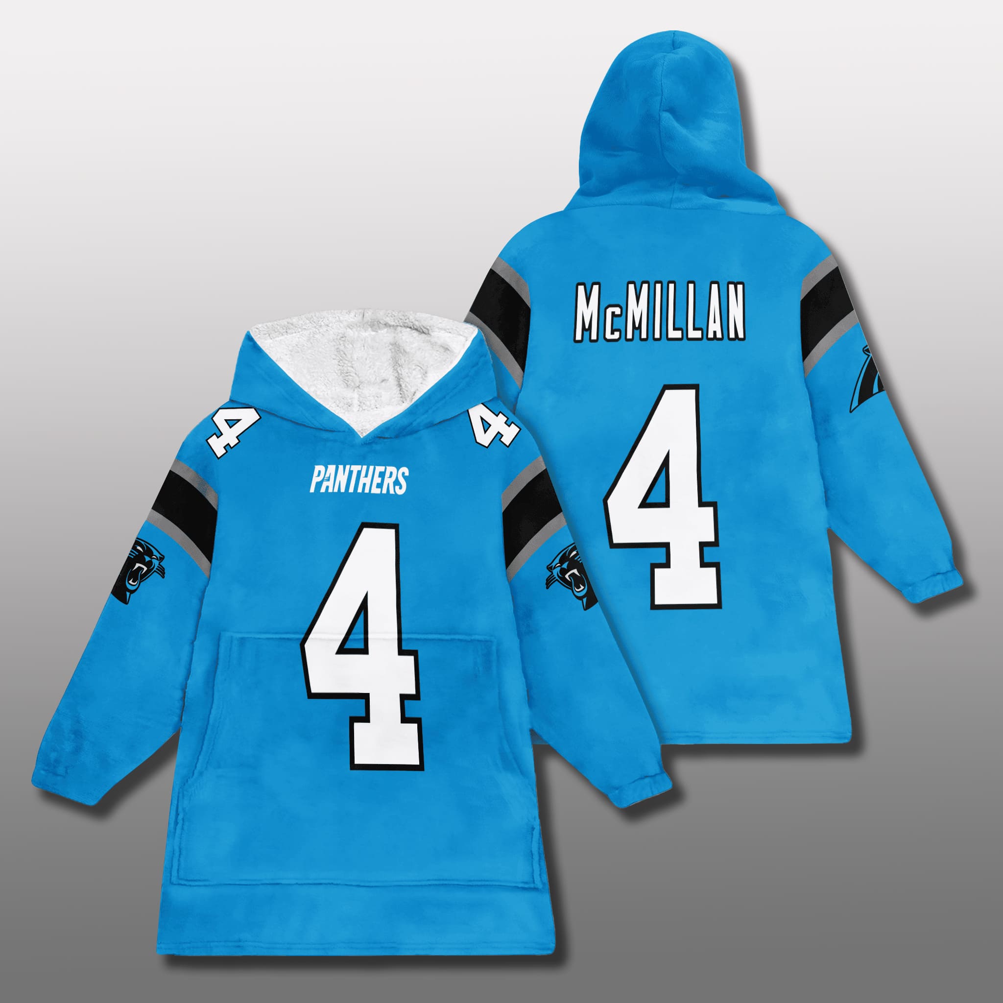 Panthers Custom Unisex Blanket Hoodie 2025 2 Carolina Panthers Custom Unisex Blanket Hoodie 2025 2