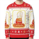 Cat Cattholic Ugly Christmas Sweater