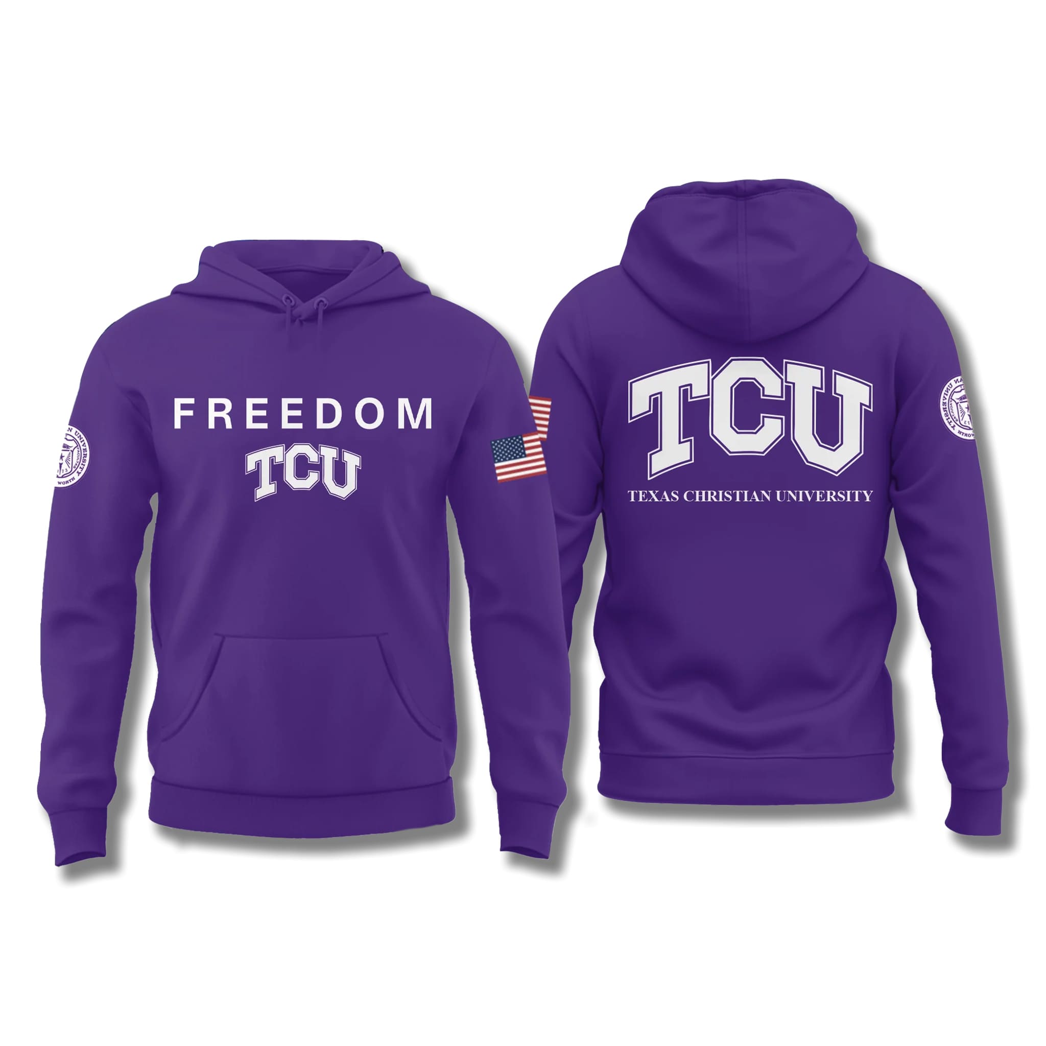 Charlie Kirk Freedom x TCU Hoodie 2025 1 Charlie Kirk Freedom x TCU Hoodie 2025 2