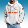 Chicago Bears Quarter Zip Waffle Hoodie 2025 1