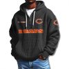 Bears Waffle Quarter Zip Hoodie 2025 5 Chicago Bears Quarter Zip Waffle Hoodie 2025 2