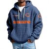 Bears Waffle Quarter Zip Hoodie 2025 6 Chicago Bears Quarter Zip Waffle Hoodie 2025 3