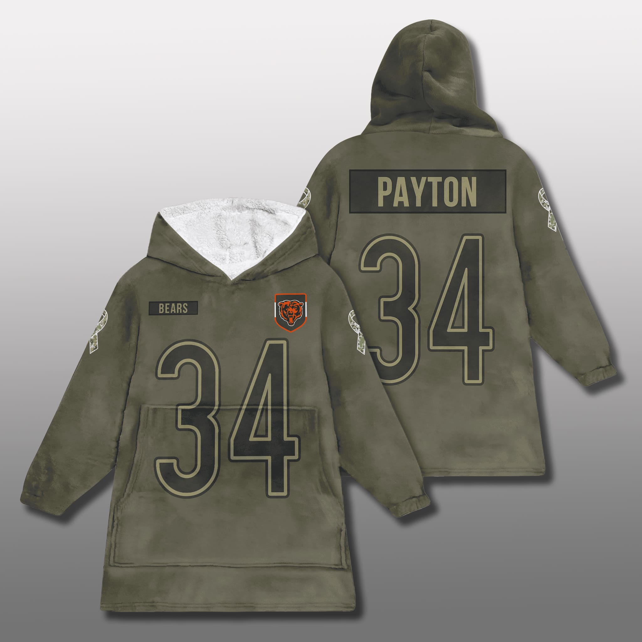 Bears Salute to Service Blanket Hoodie 2025 1 Chicago Bears Salute to Service Blanket Hoodie 2025 1