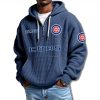 Chicago Cubs Waffle Quarter Zip Hoodie 2025 7 Chicago Cubs Quarter Zip Waffle Hoodie 2025 1