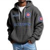 Chicago Cubs Quarter Zip Waffle Hoodie 2025 3