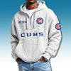 Chicago Cubs Quarter Zip Waffle Hoodie 2025 4