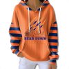 Chicago Football Bear Down Waffle Hoodie 3 Chicago Football Bear Down Waffle Hoodie