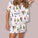 Christmas Love Actually Silky Satin Pajama Set