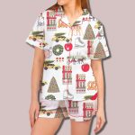 Christmas in New York Silky Satin Pajama Set