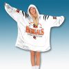 Cincinnati Bengals AFC North Football Vintage Blanket Hoodie 4 Cincinnati Bengals AFC North Football Vintage Blanket Hoodie 3