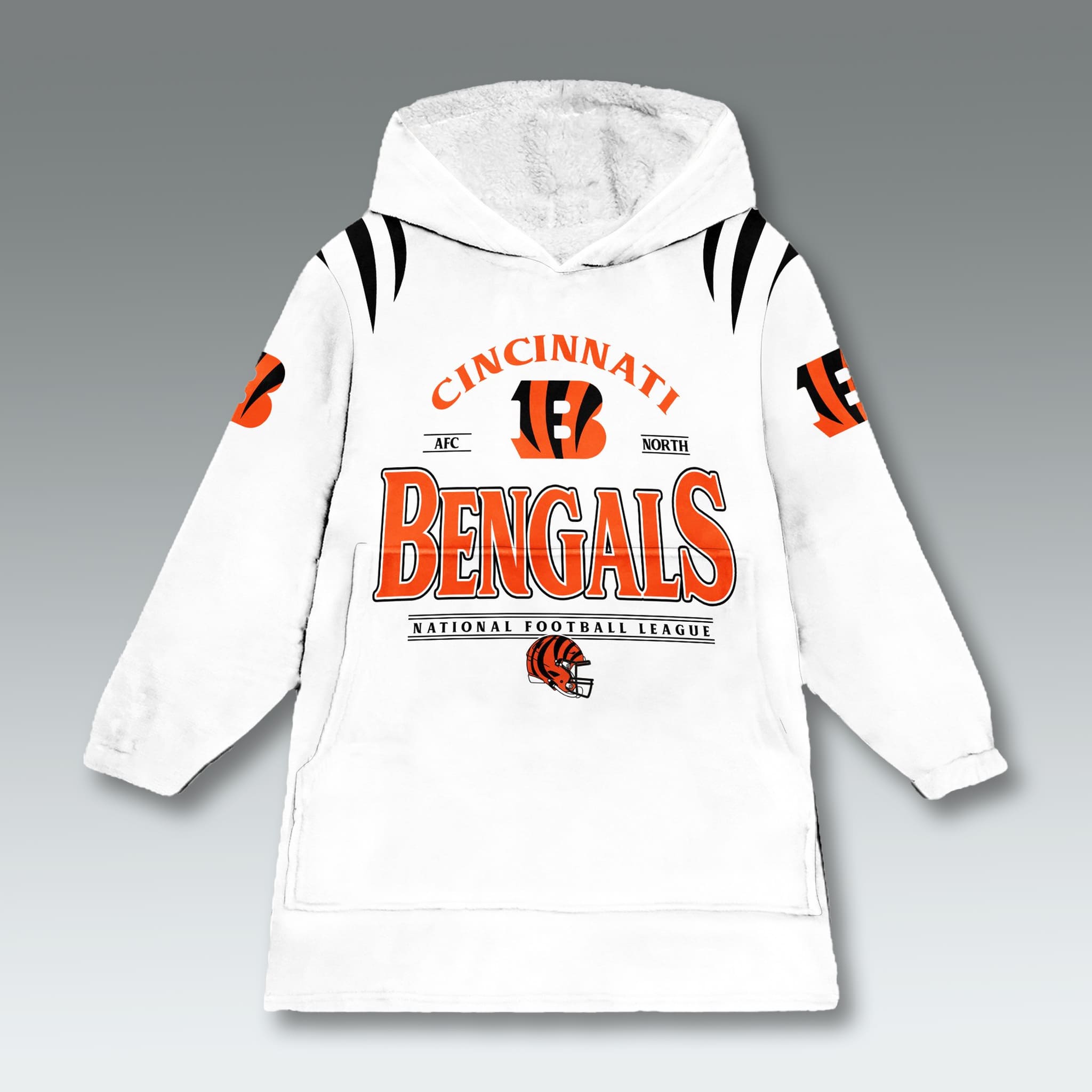 Cincinnati Bengals AFC North Football Vintage Blanket Hoodie Cincinnati Bengals AFC North Football Vintage Blanket Hoodie
