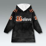 Bengals Believe Joe Burrow Unisex Blanket Hoodie