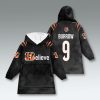 Cincinnati Bengals Believe Joe Burrow Unisex Blanket Hoodie 3