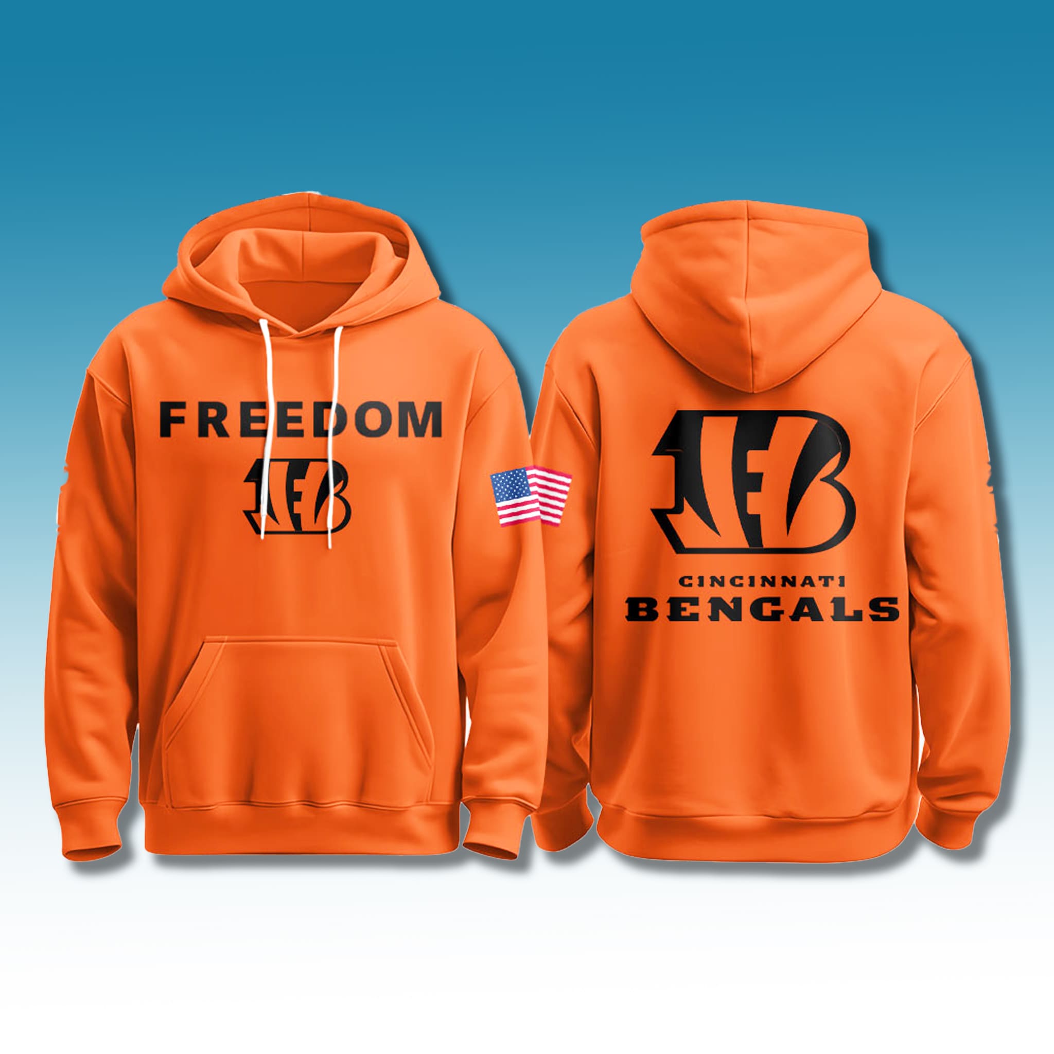 Bengals Charlie Kirk Freedom Hoodie 2025 2 Cincinnati Bengals Charlie Kirk Freedom Hoodie 2025