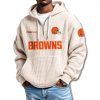Browns Waffle Quarter Zip Hoodie 2025 4 Cleveland Browns Quarter Zip Waffle Hoodie 2025 2