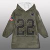 Dallas Cowboys 2025 Salute to Service Blanket Hoodie 3