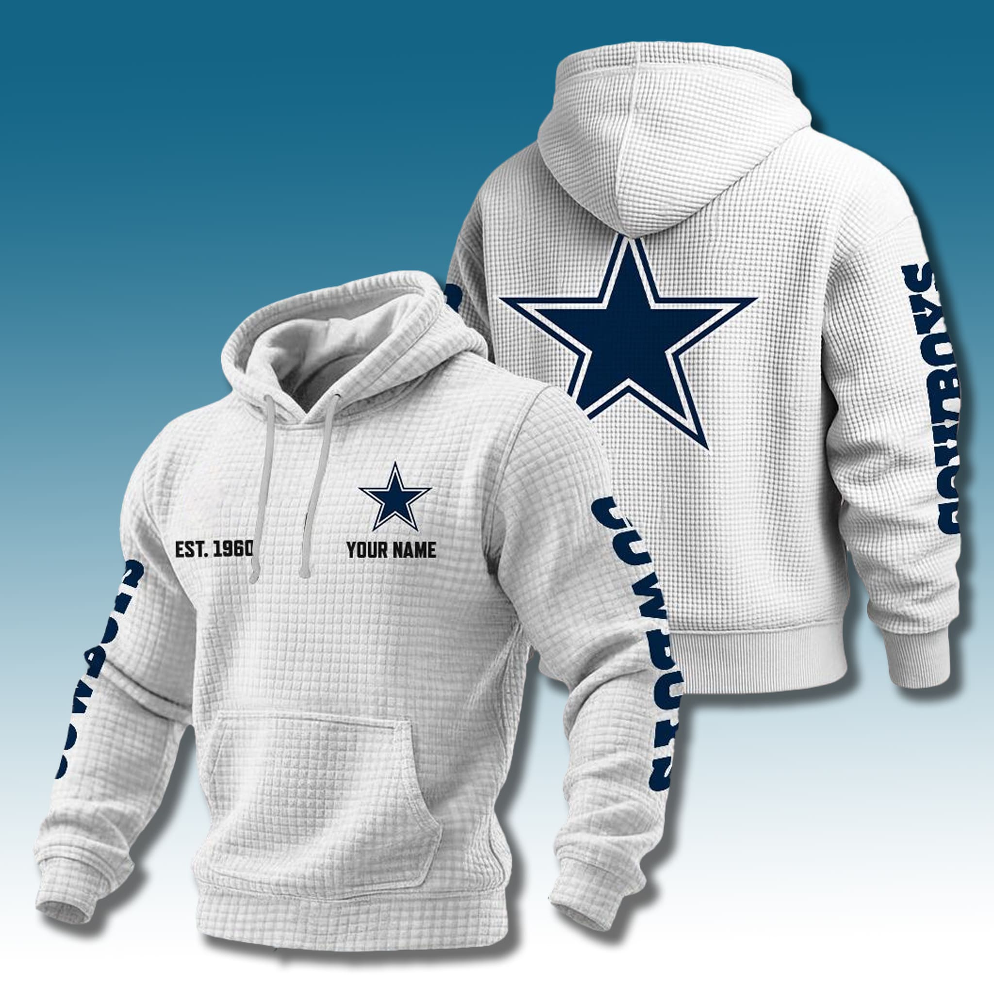 Dallas Cowboys EST 1960 Waffle Hoodie Dallas Cowboys EST 1960 Waffle Hoodie
