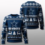 Cowboys Personalized Ugly Christmas Sweater 2025
