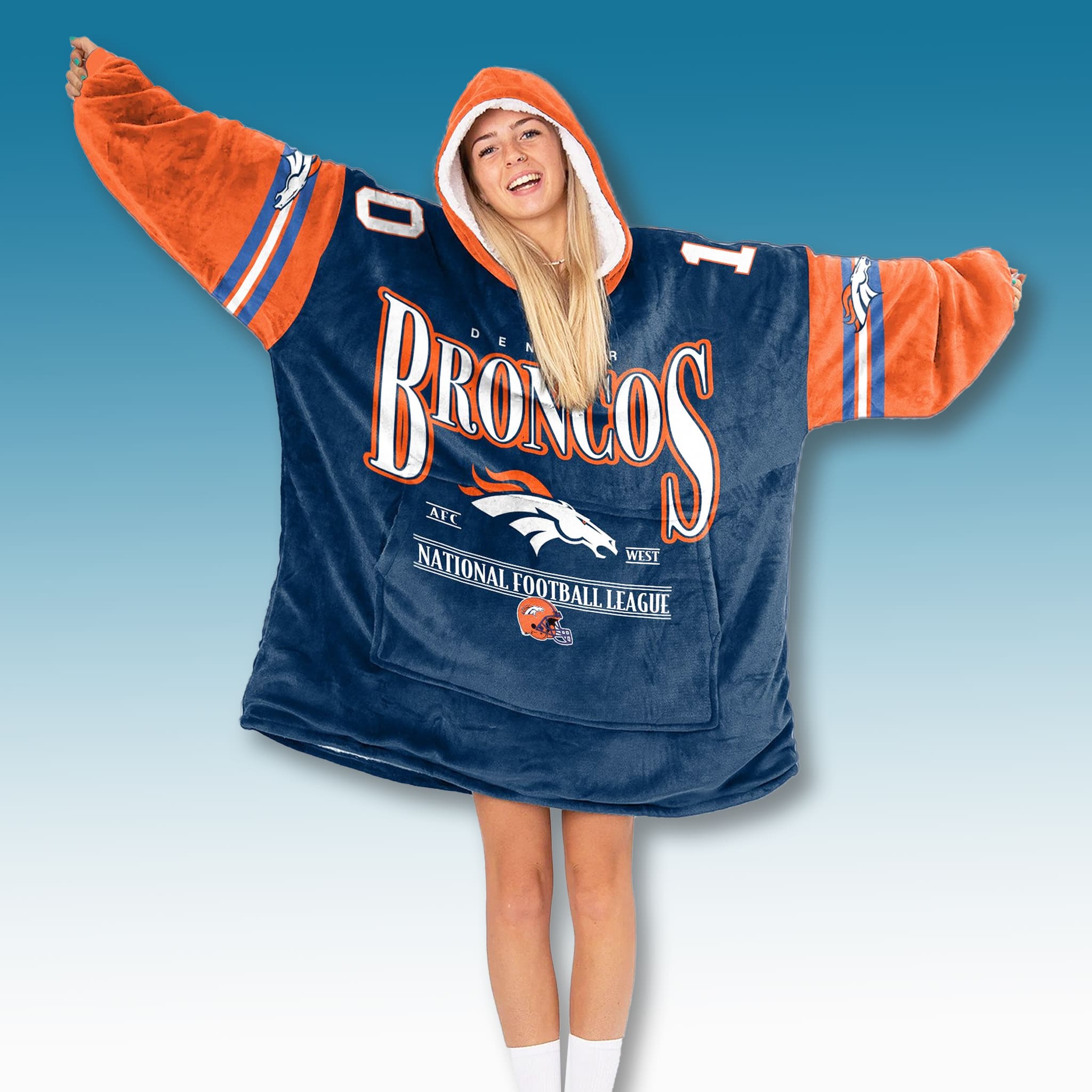 Broncos AFC West Vintage Blanket Hoodie 2 Denver Broncos AFC West Vintage Blanket Hoodie 3
