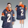 Broncos Captain Patch Unisex Blanket Hoodie 6 Denver Broncos Captain Patch Unisex Blanket Hoodie 2